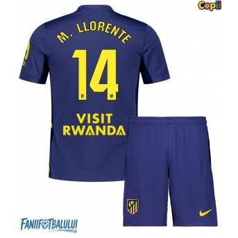 Atletico Madrid Marcos Llorente #14 Echipament de Fotbal Replică 2025-26 Copii Deplasare (+ Șorturi)